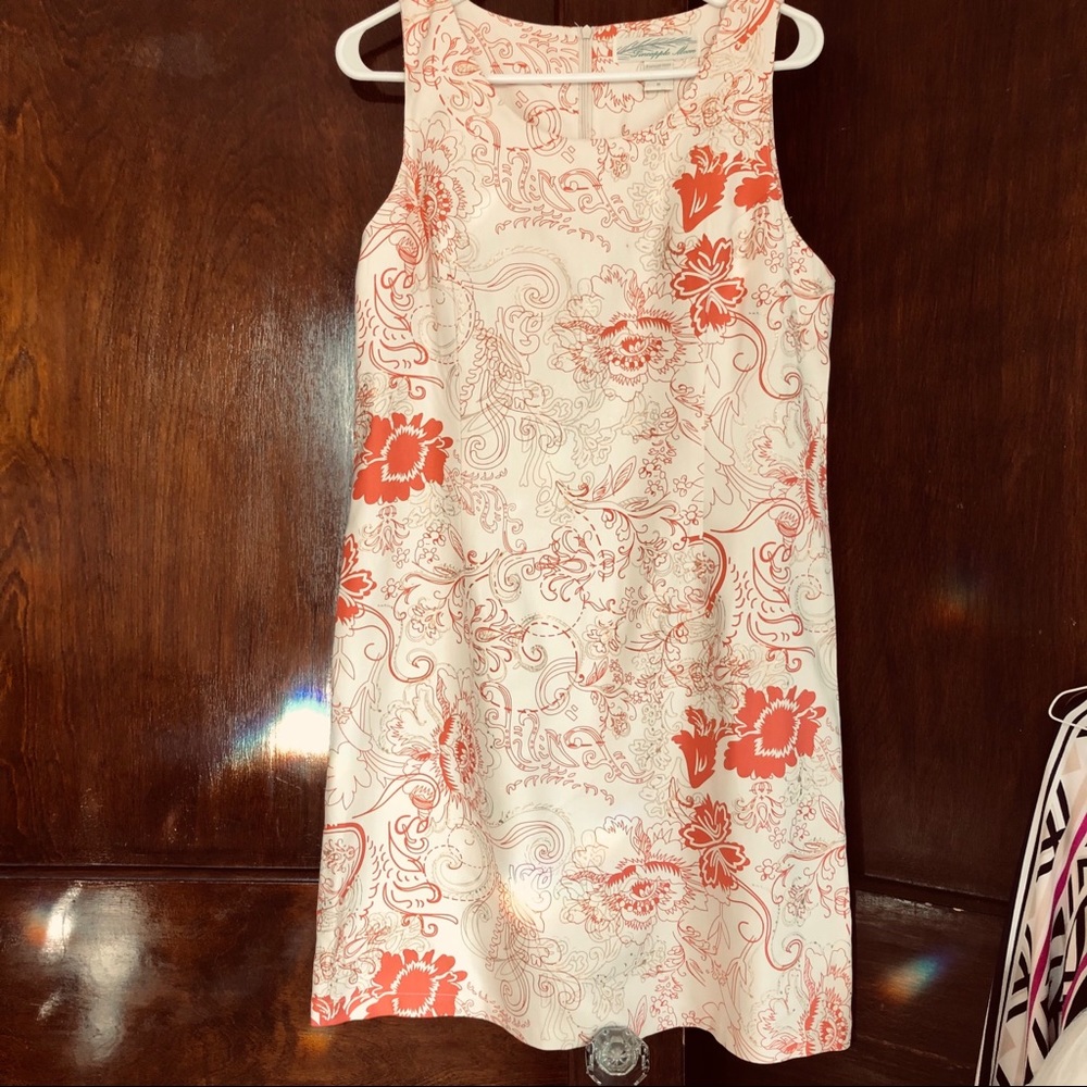 100% SILK shift dress PINEAPPLE MOON